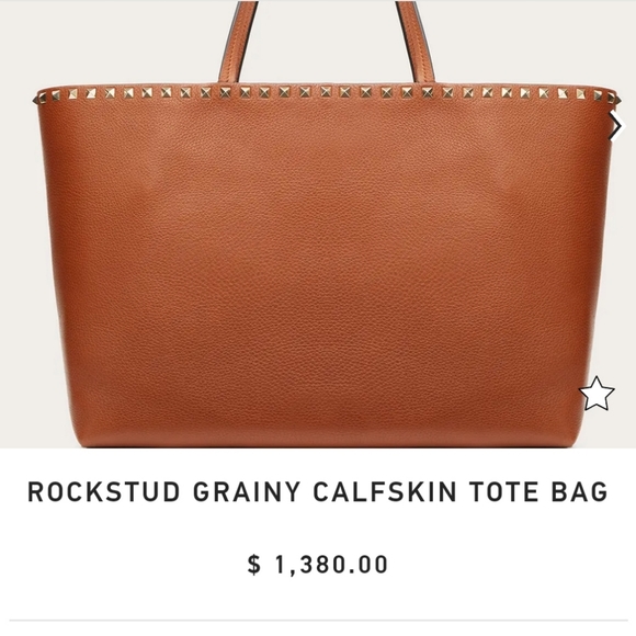 Valentino Garavani Rockstud beige hand bag - Picture 2 of 4